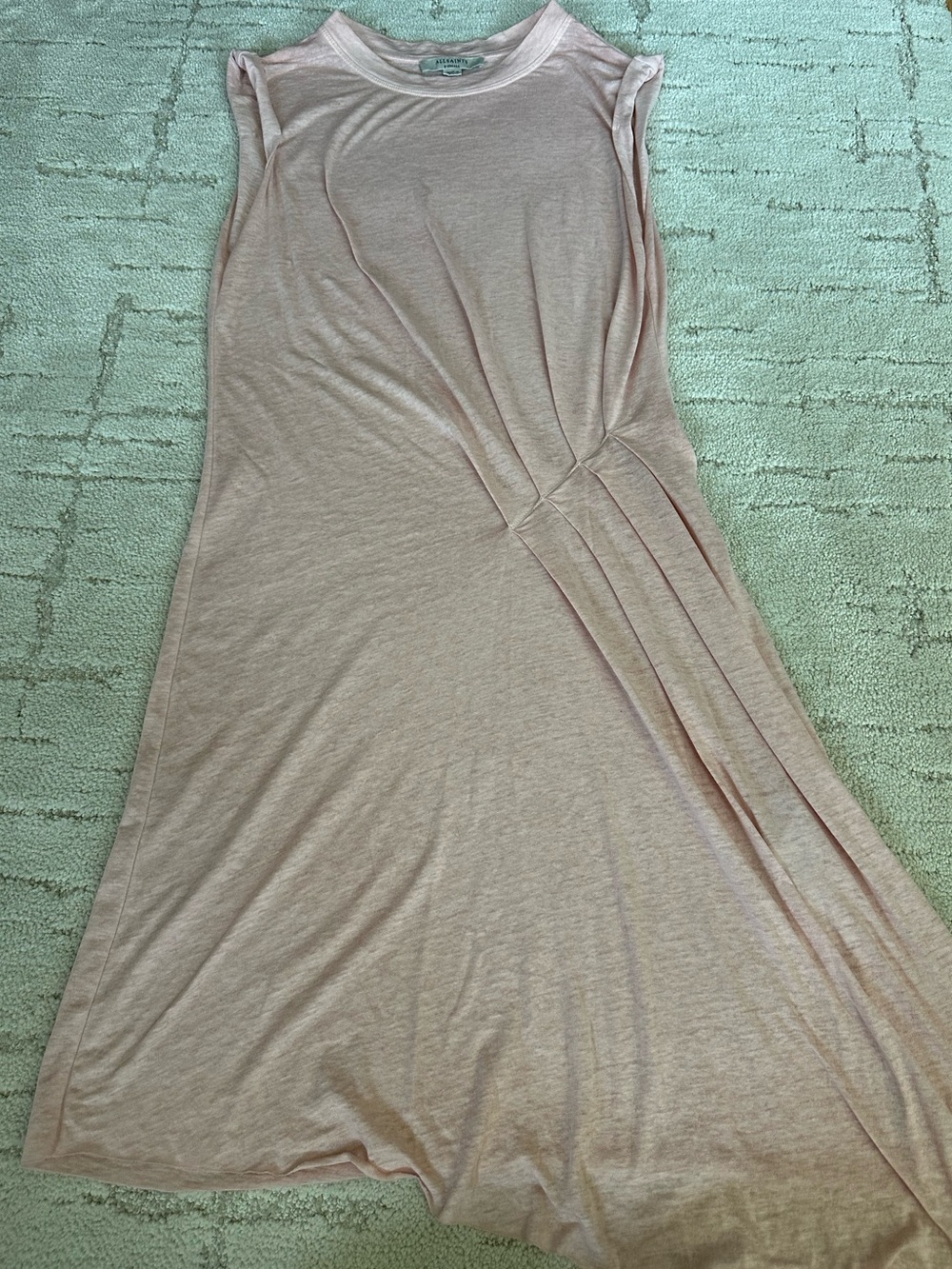 AllSaints Pale Pink Crewneck Cotton Dress